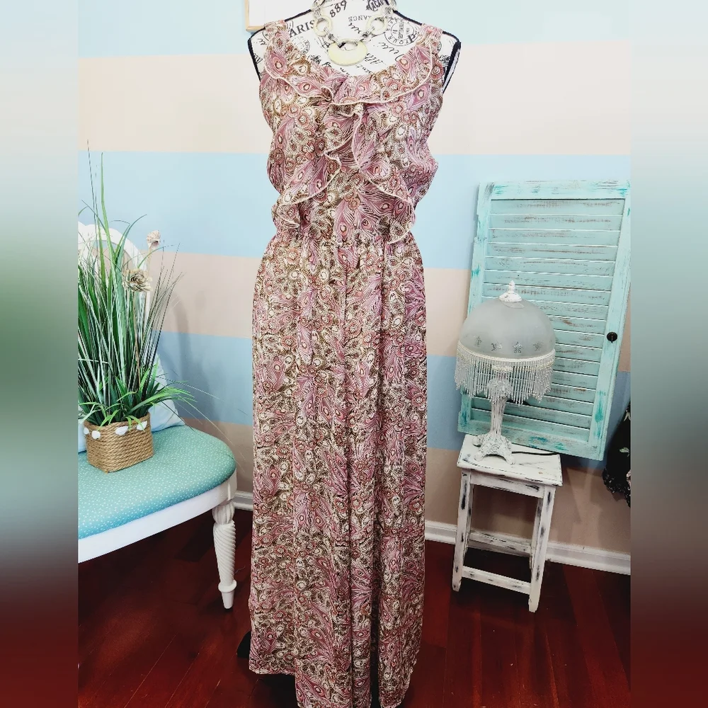 Denim 24/7 Plus Size Paisley Maxi Dress